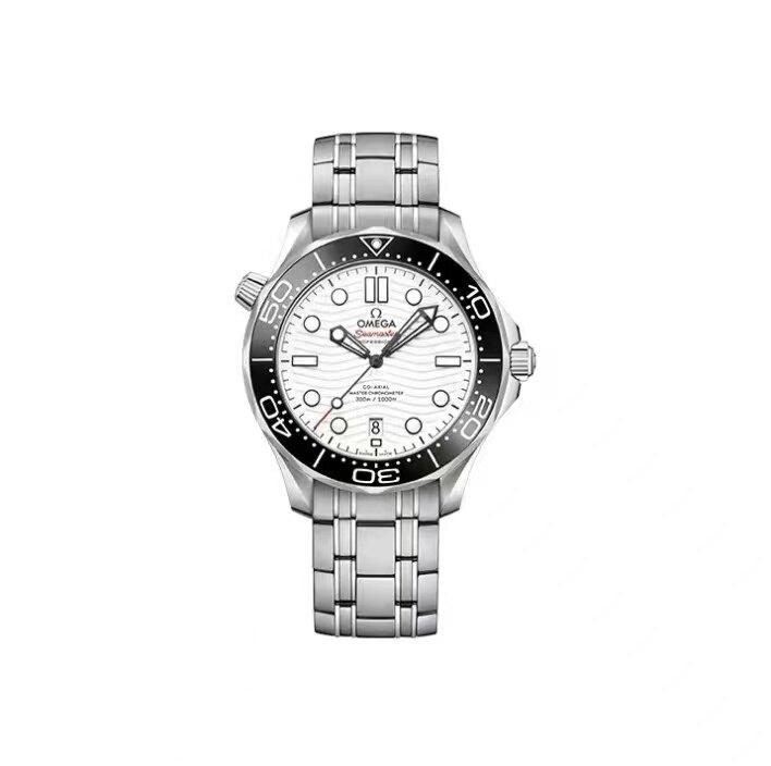 VS廠 OMEGA 歐米茄 海馬系列 42mm 精鋼白盤自動機械腕錶男 日曆防水多功能天文台表