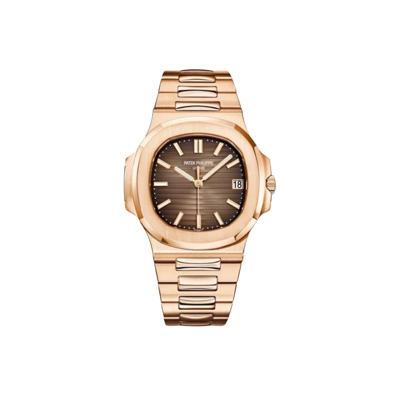 改裝定制 PATEK PHILIPPE 百達翡麗 運動優雅 NAUTILUS系列 自動機械機芯 40mm 金色錶盤